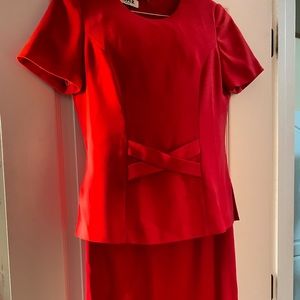 Kasper Red maxi dress size  4P casual/ work dress